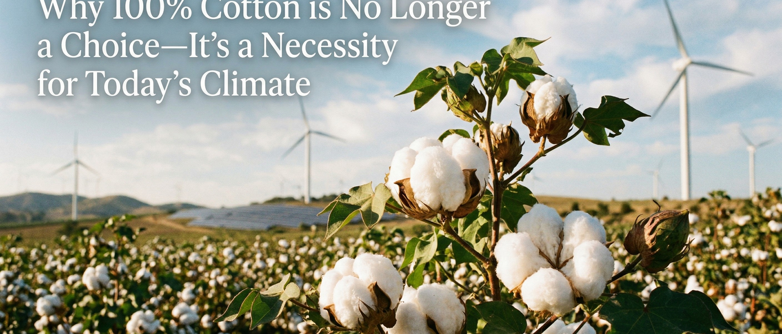 Why 100% Cotton is No Longer a Choice—It’s a Necessity for Today’s Climate