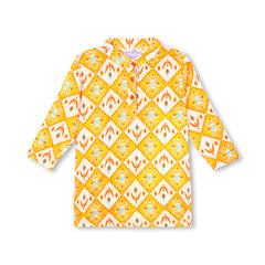 Sunshine Ikat Girls Kurta Pajama Set