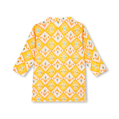 Sunshine Ikat Girls Kurta Pajama Set