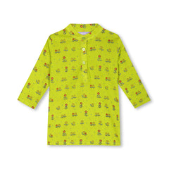Fresh Lemonade Petals Kurta Pajama Set