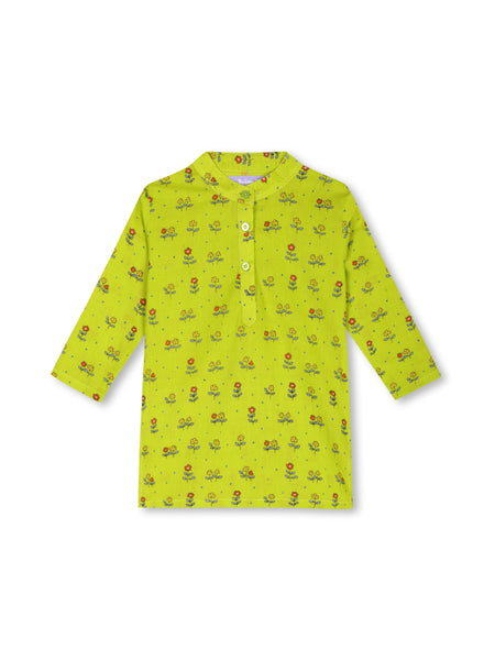 Fresh Lemonade Petals Kurta Pajama Set
