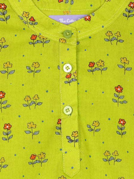 Fresh Lemonade Petals Kurta Pajama Set