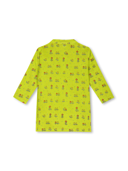 Fresh Lemonade Petals Kurta Pajama Set