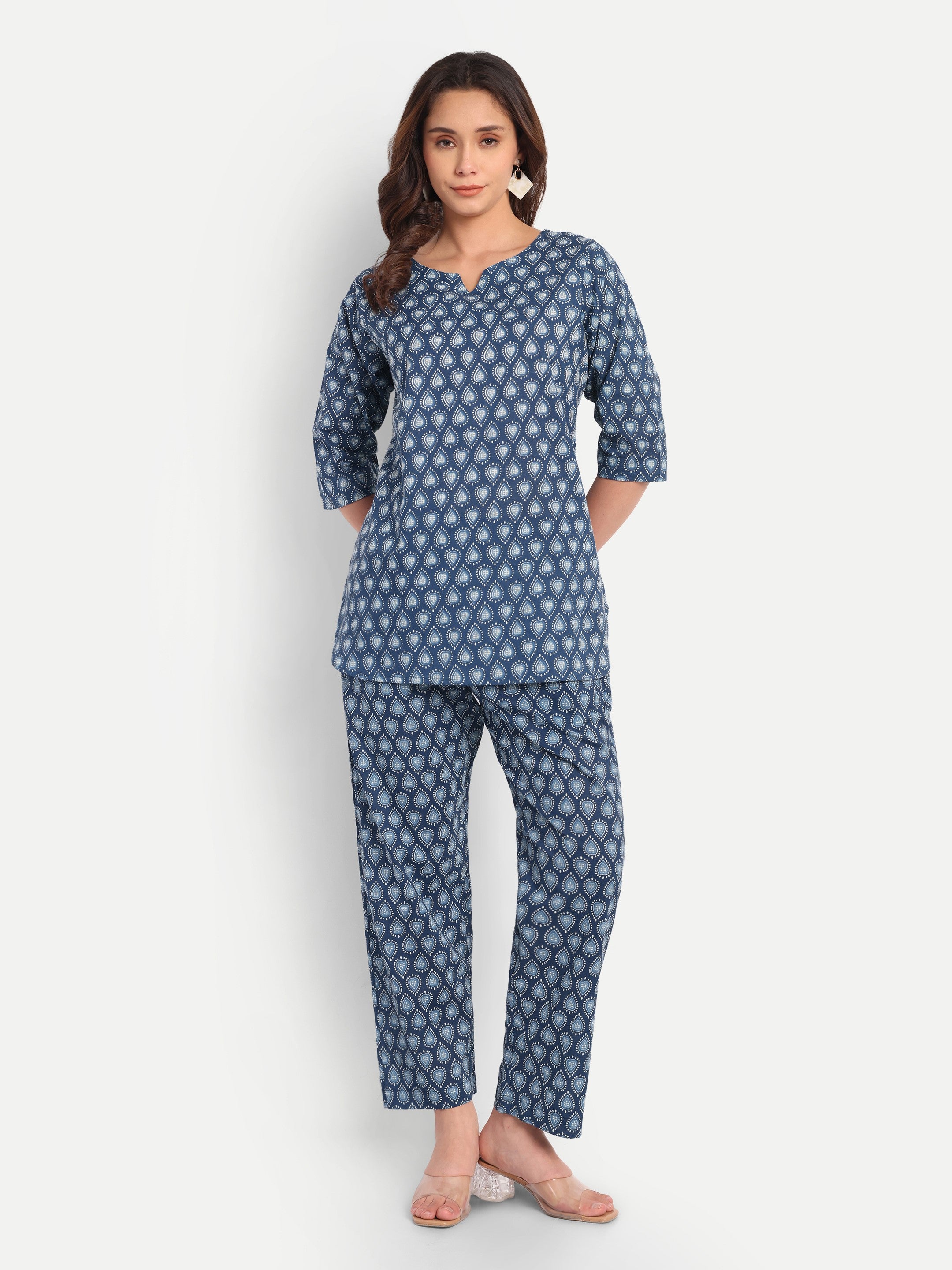 Indigo Saanjh – 100% Cotton Loungewear Set