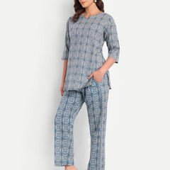 Indigo Square Weave