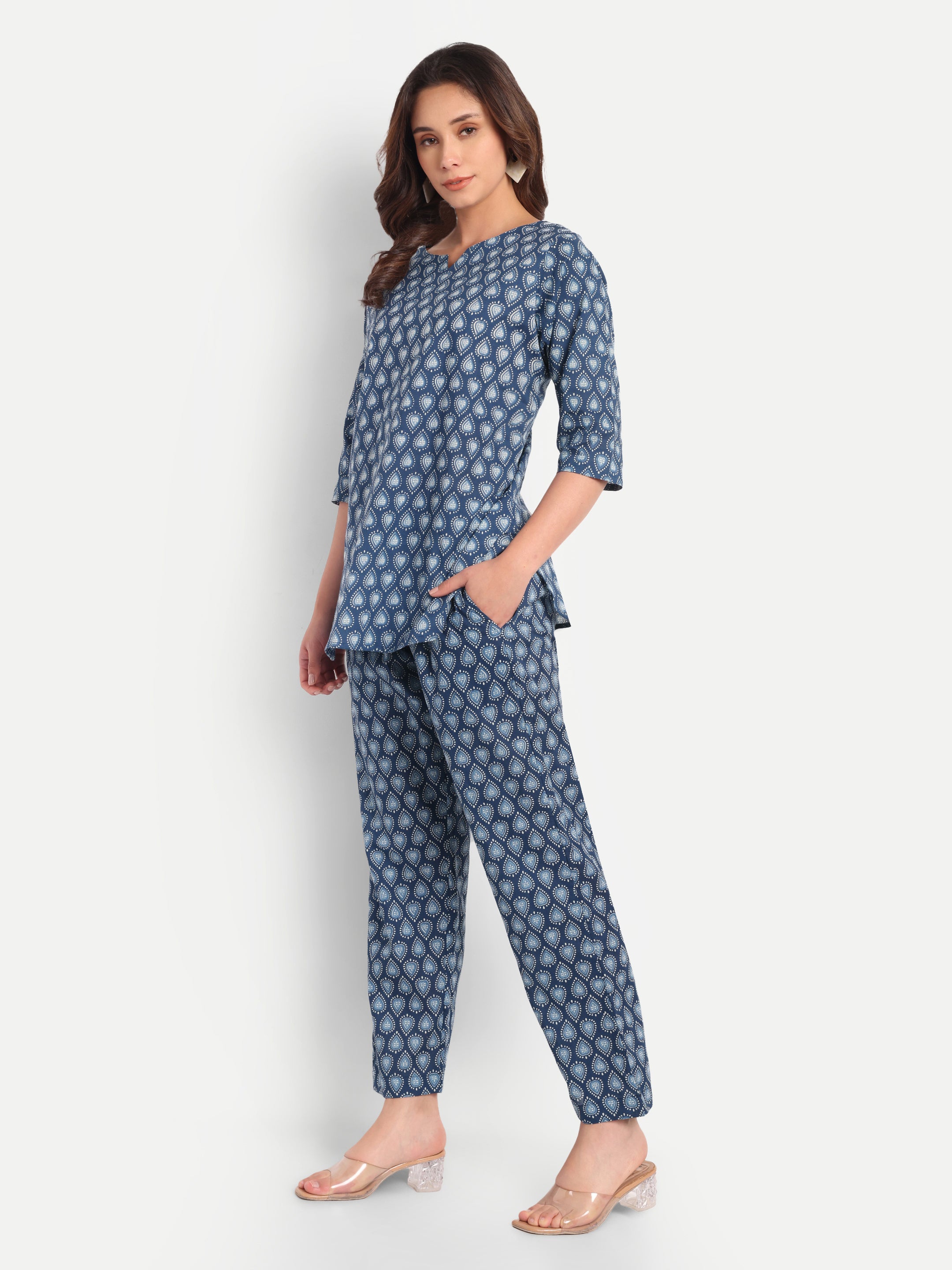 Indigo Saanjh – 100% Cotton Loungewear Set
