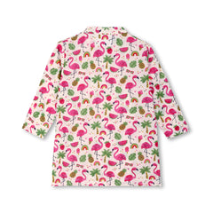 Flamingo Fiesta Girls Kurta Pajama Set