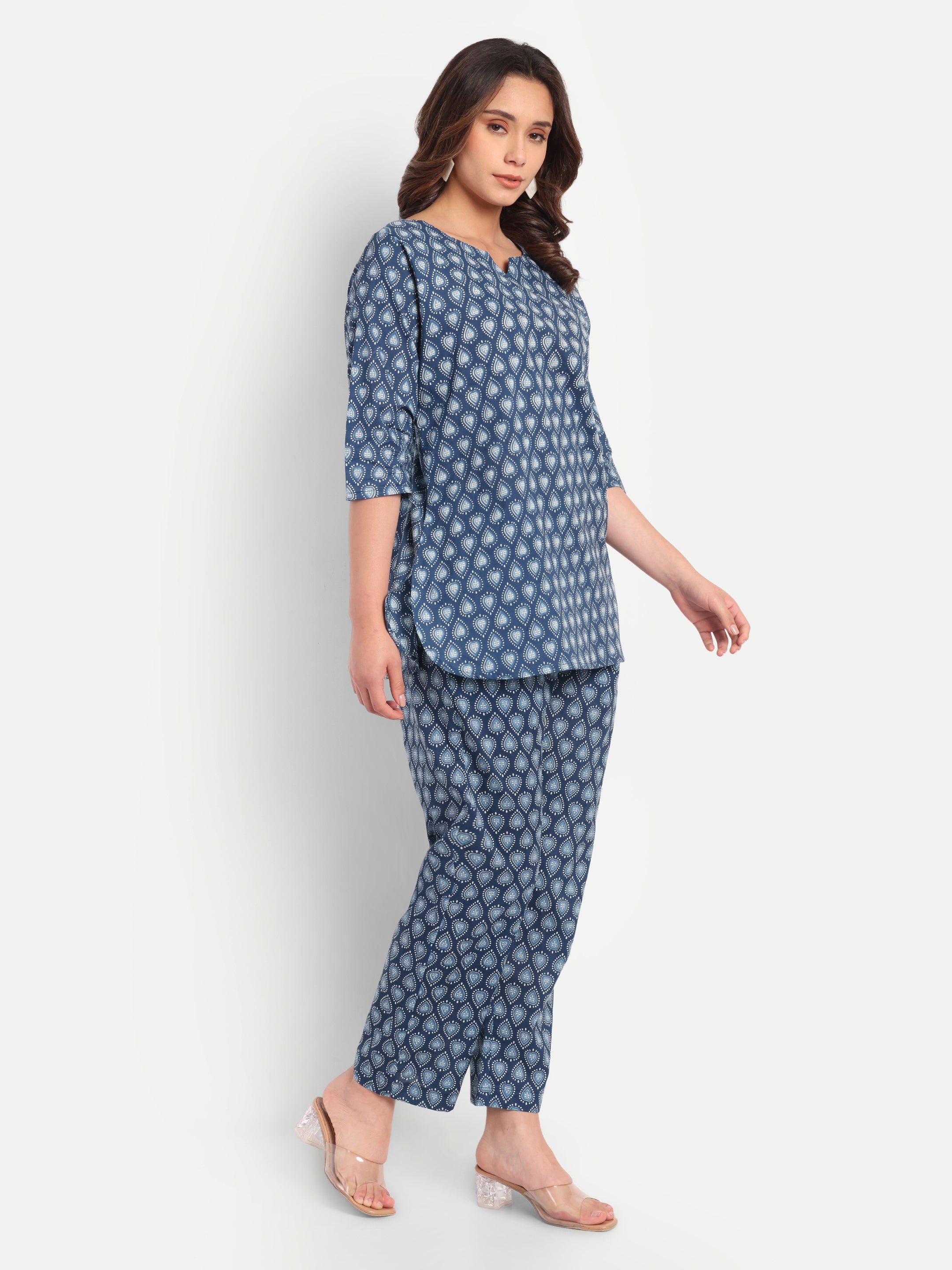 Indigo Saanjh – 100% Cotton Loungewear Set