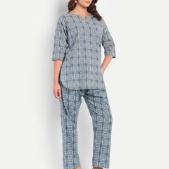 Indigo Square Weave