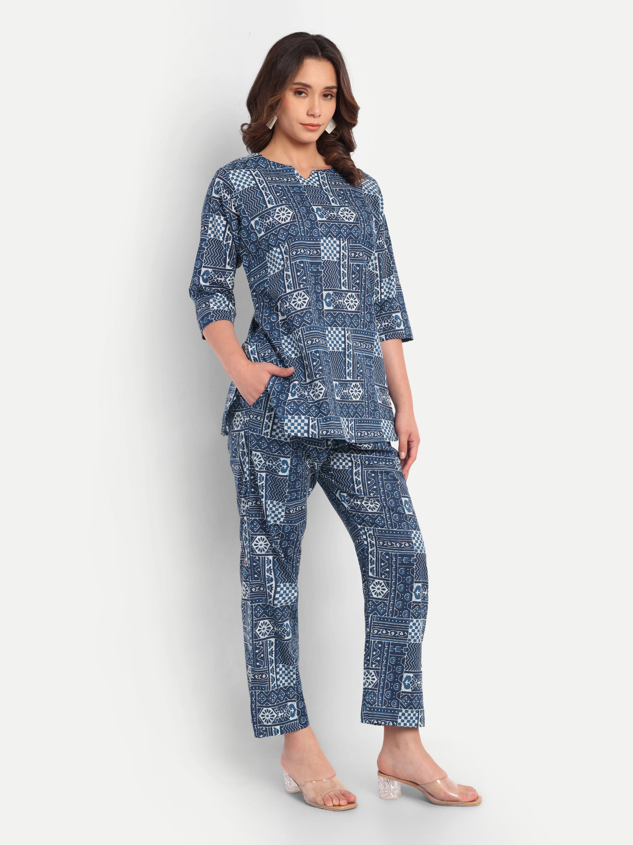 Indigo Tapestry – 100% Cotton Loungewear Set