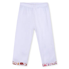Pink Elephant Courtyard Girls Kurta Pajama Set