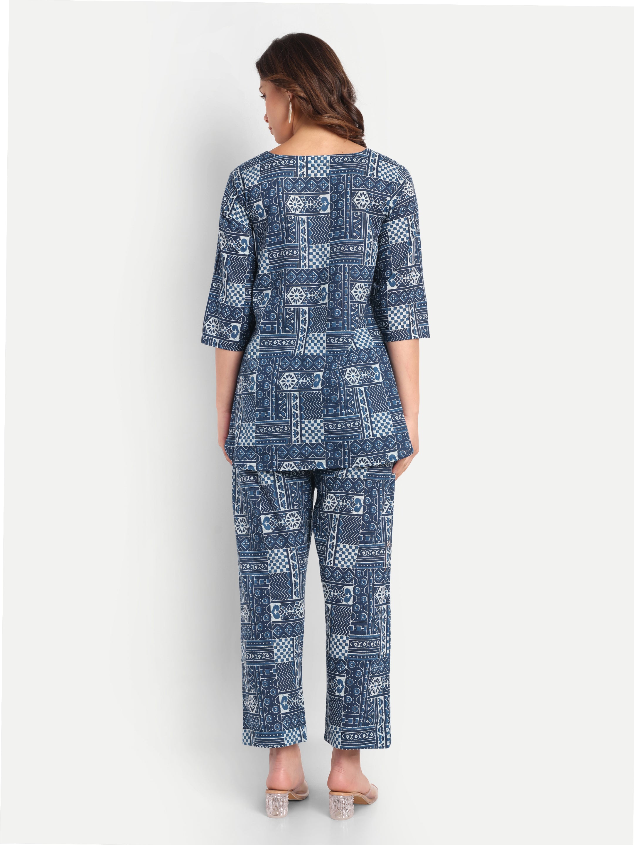 Indigo Tapestry – 100% Cotton Loungewear Set