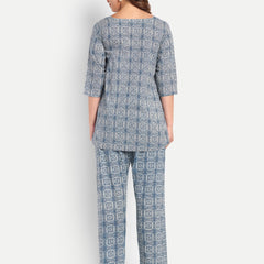 Indigo Square Weave