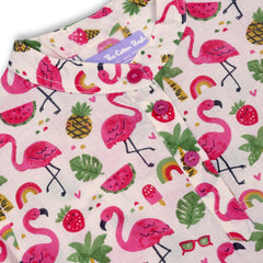 Flamingo Fiesta Girls Kurta Pajama Set