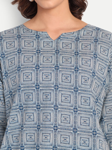 Indigo Square Weave