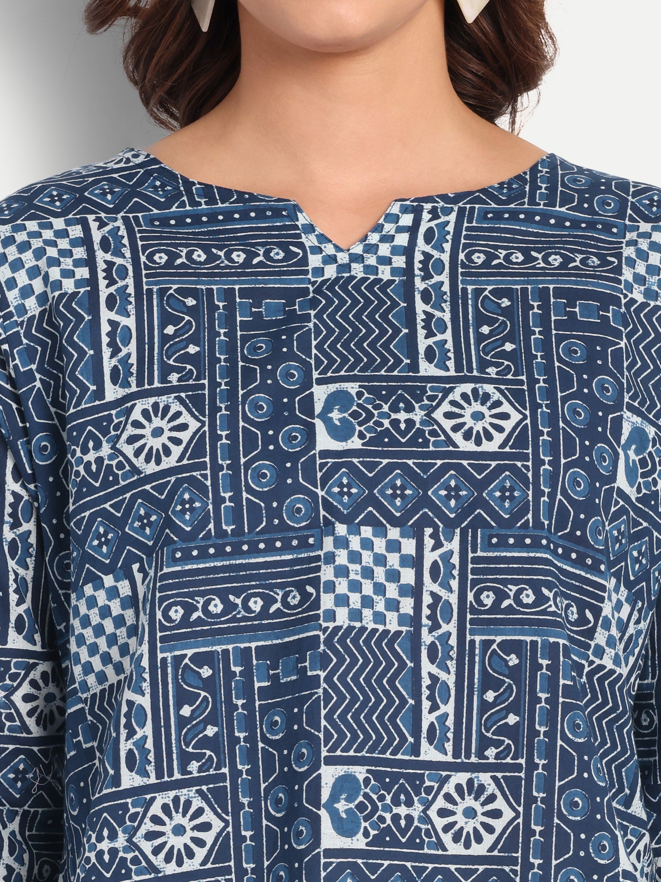 Indigo Tapestry – 100% Cotton Loungewear Set