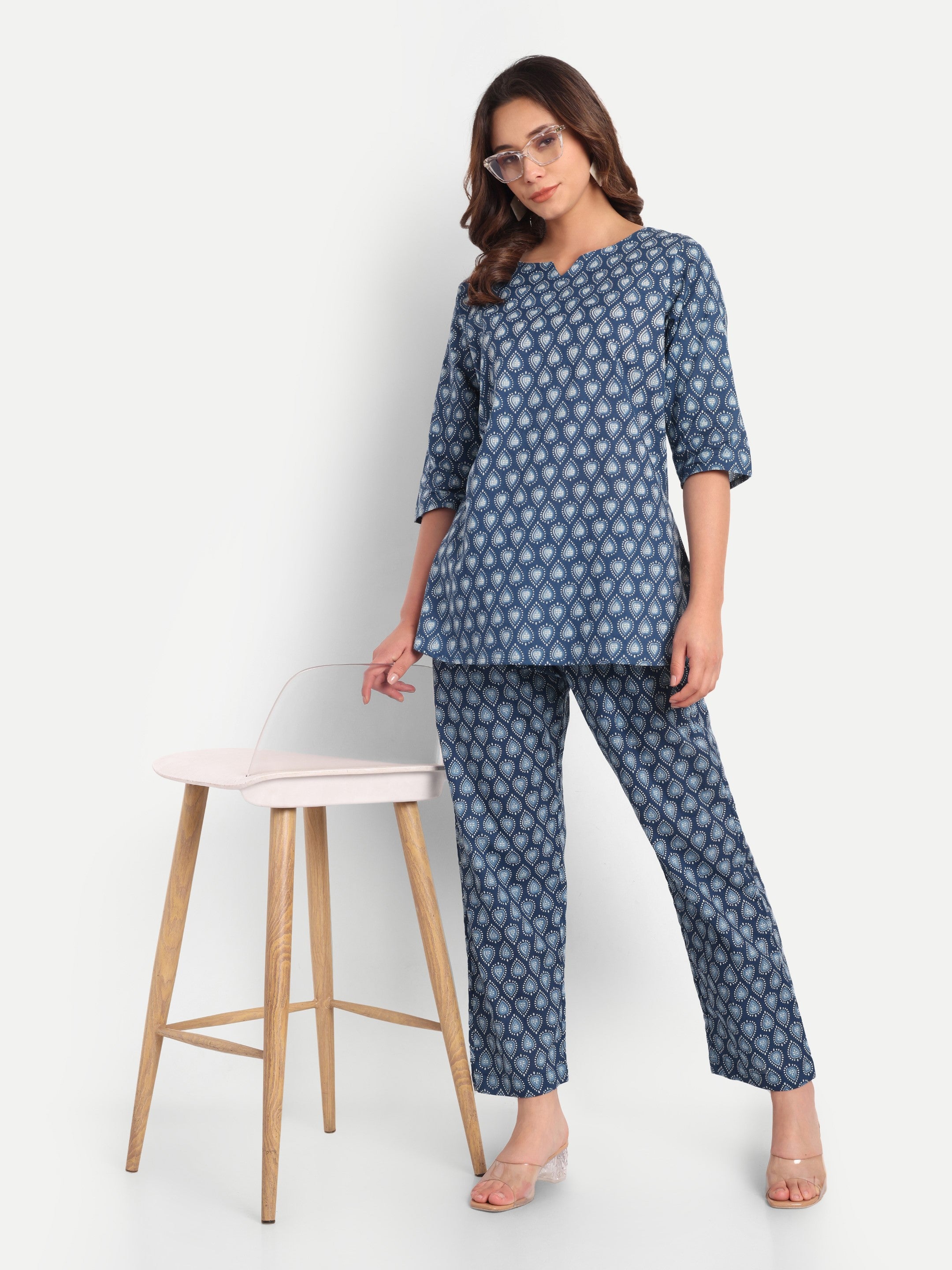 Indigo Saanjh – 100% Cotton Loungewear Set