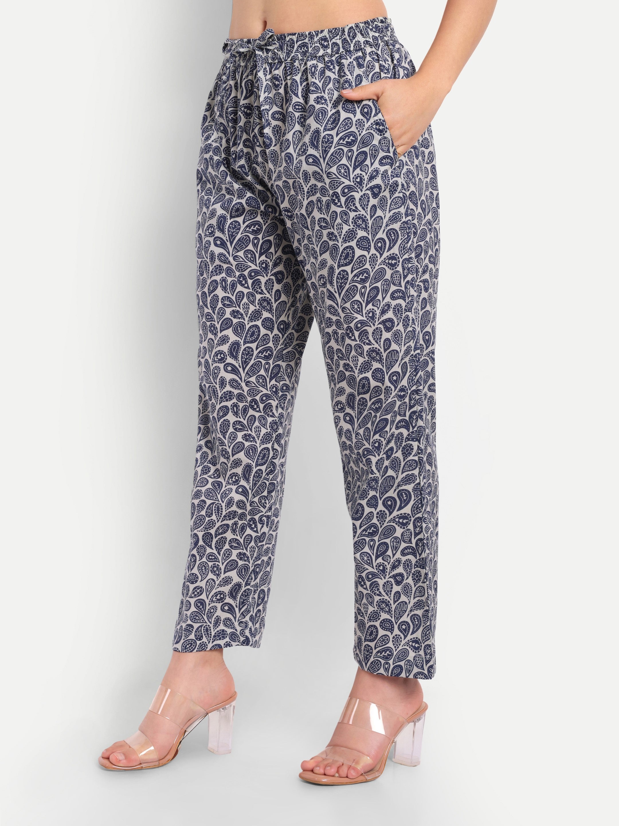 Blue Mehfil Paisley – 100% Cotton Loungewear Set