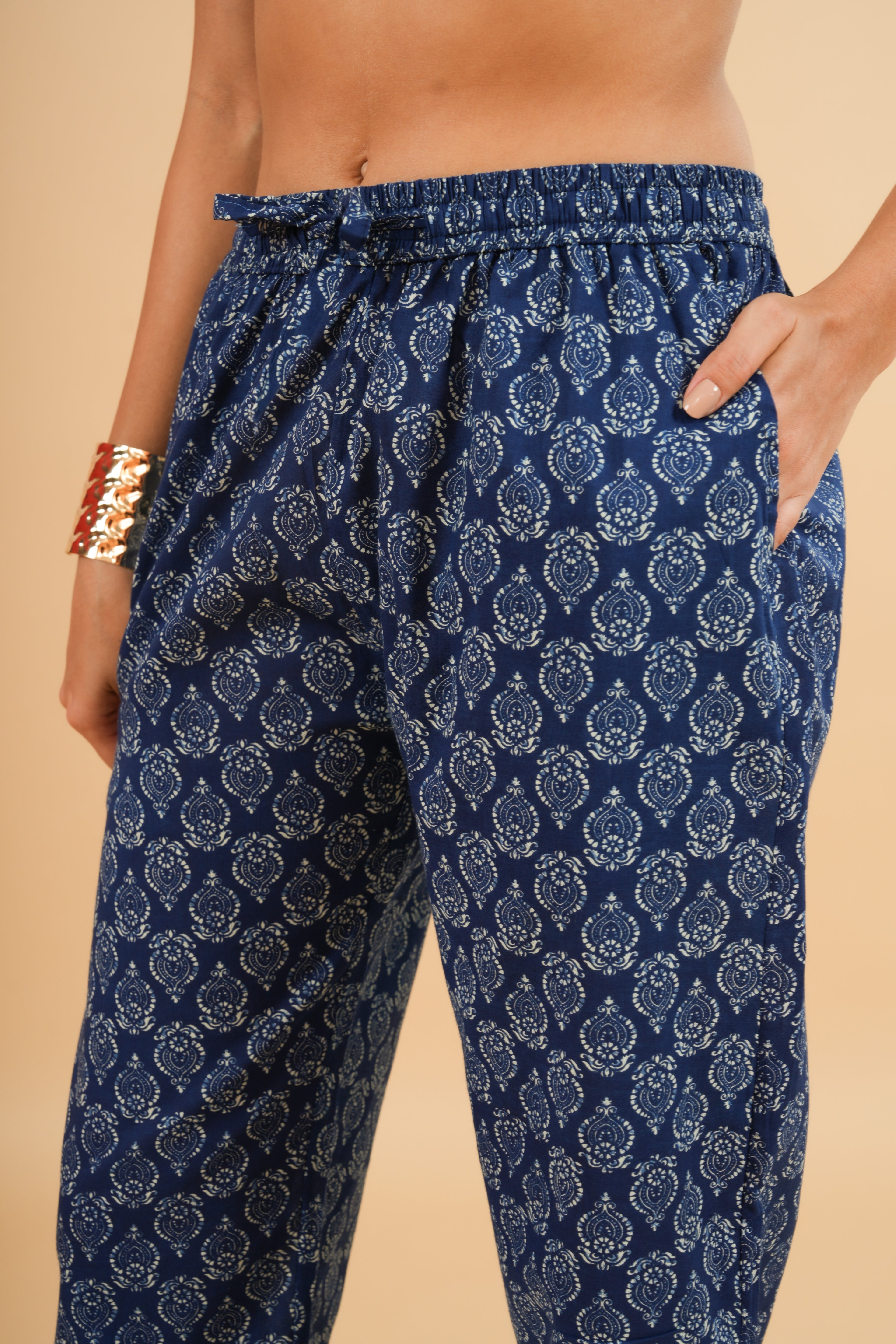 Indigo Bloom – 100% Cotton Loungewear Set