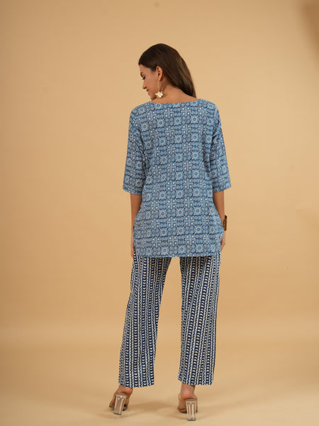 Mint Mosaic – Navy
