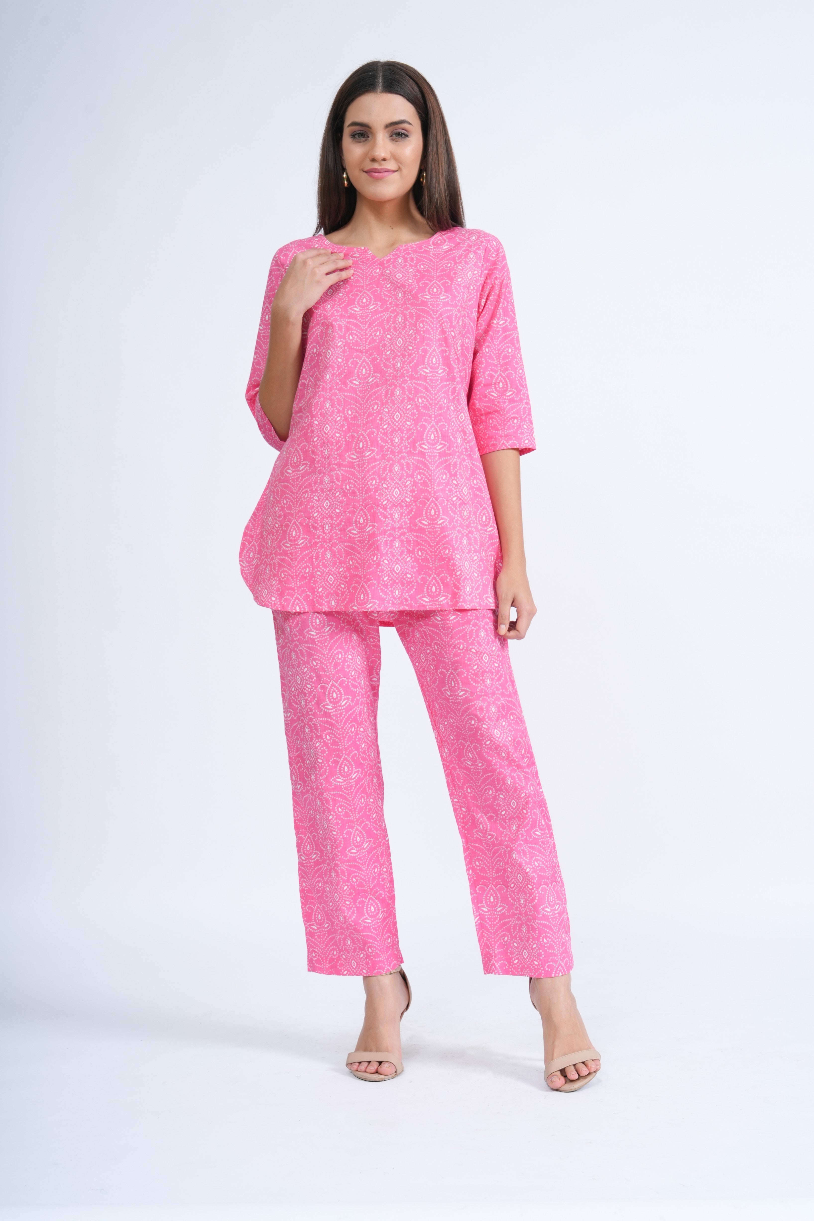 Blush Mirage – 100% Cotton Loungewear Set