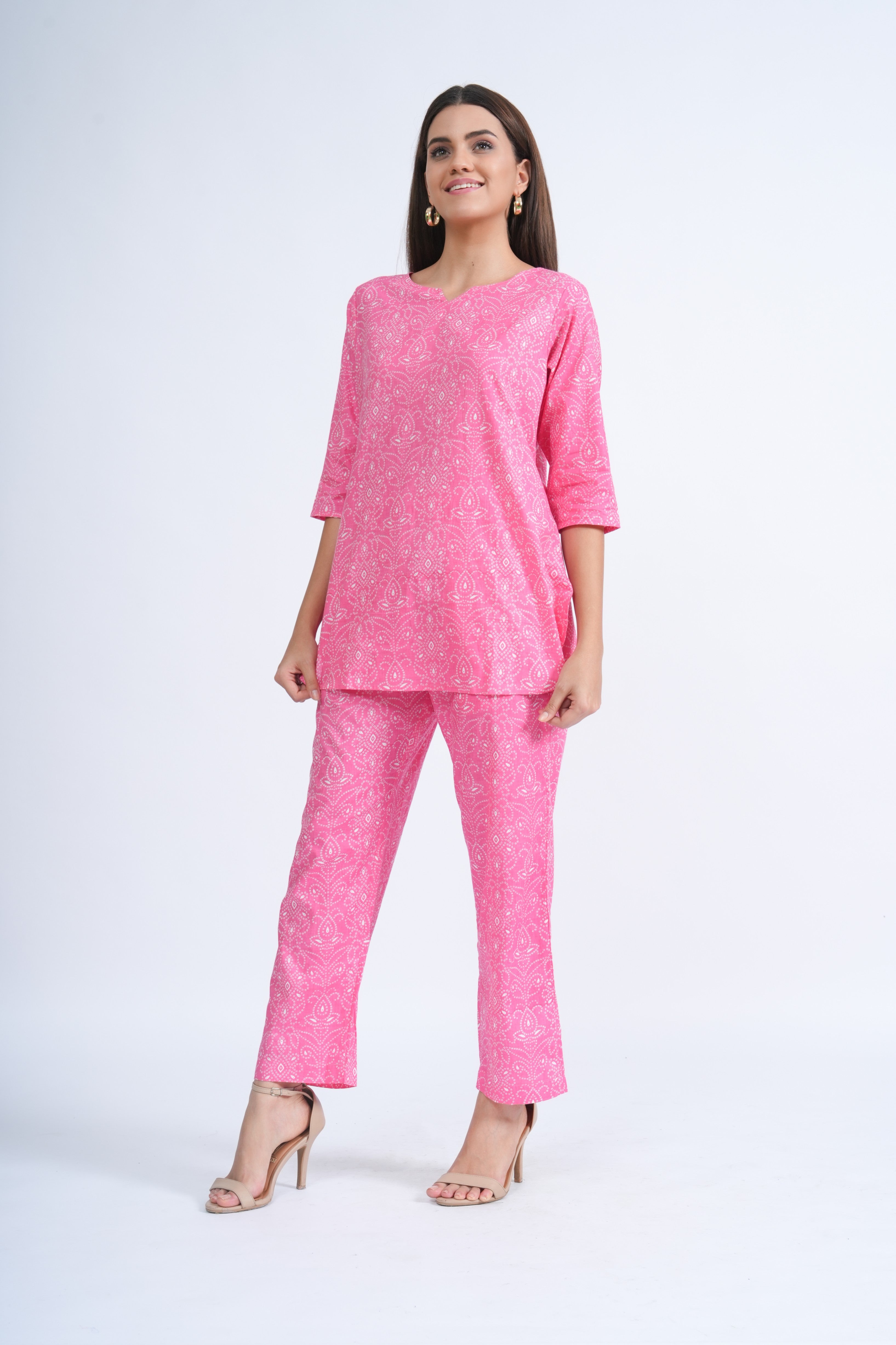 Blush Mirage – 100% Cotton Loungewear Set