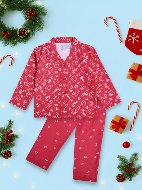 Candy Cane Paws – Red
